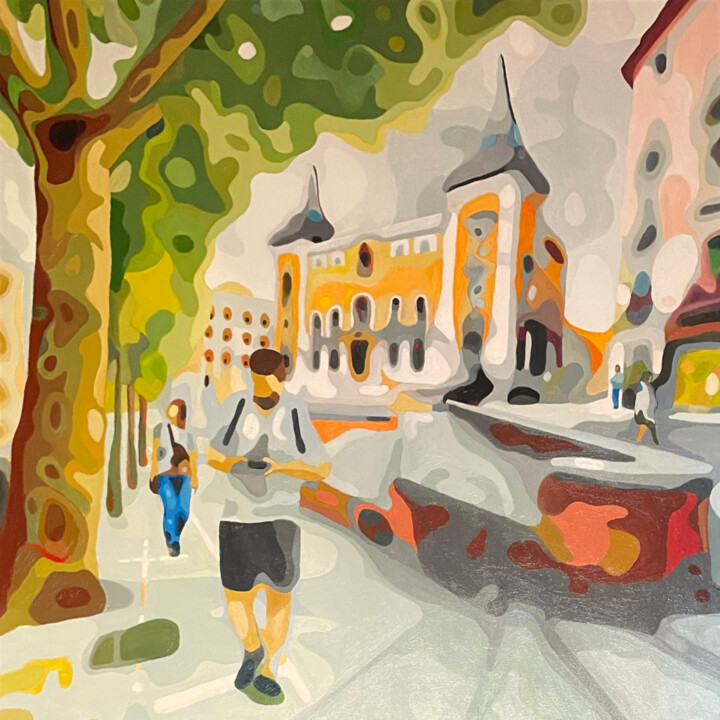 Peinture intitulée "Ribera de Curtidores" par Román Manrique De Lara, Œuvre d'art originale, Huile