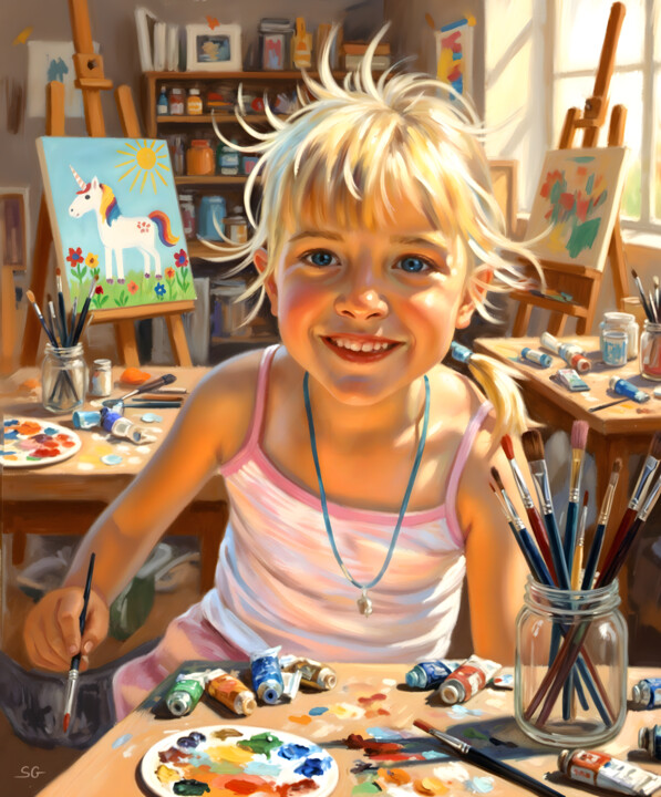 Artes digitais intitulada "Paint and Play: Eva…" por Sergei Gundorov, Obras de arte originais, Pintura digital