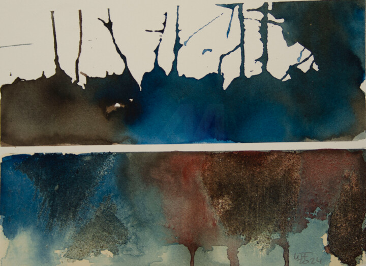 Malarstwo zatytułowany „Guerra” autorstwa Mtf, Oryginalna praca, Akwarela