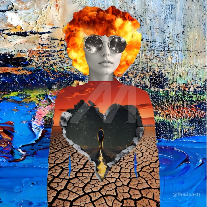 "L’odyssée intérieur" başlıklı Dijital Sanat Lartofusioniste tarafından, Orijinal sanat, Dijital Kolaj