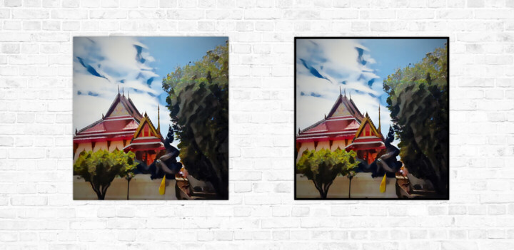 Работа представлена ​​в рамке