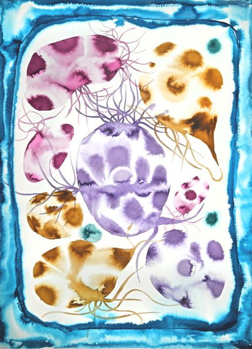 Pintura intitulada "Petri dish" por Sumit Ratta, Obras de arte originais, Acrílico