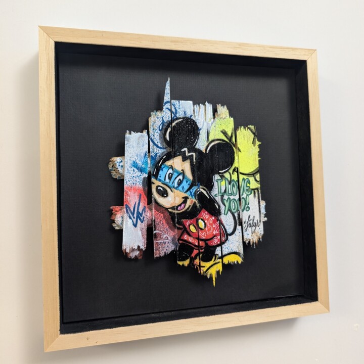"Mickey I love you" başlıklı Tablo Sufyr tarafından, Orijinal sanat, Akrilik Karton üzerine monte edilmiş