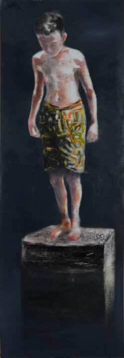 Painting titled "Growing up 2" by Wilfrid Moizan, Original Artwork, Oil