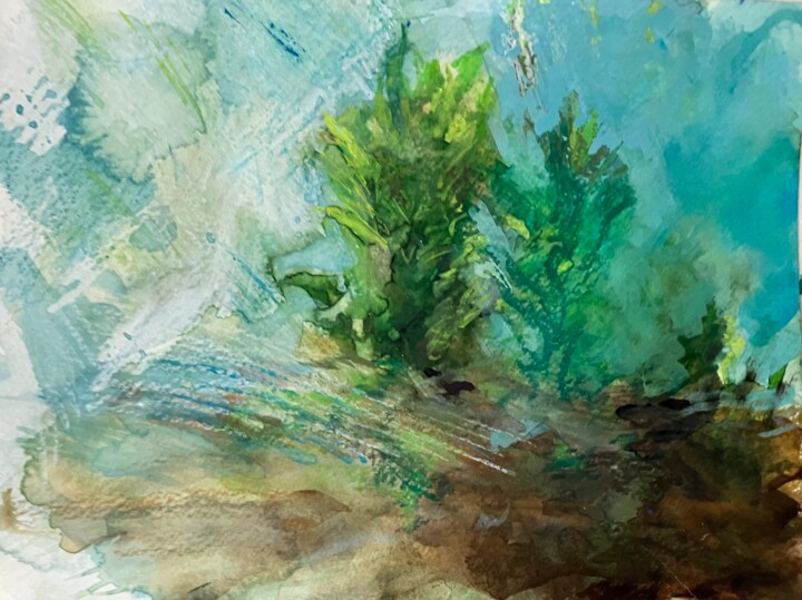 "Original Abstract O…" başlıklı Resim Betül Yüksel tarafından, Orijinal sanat, Suluboya