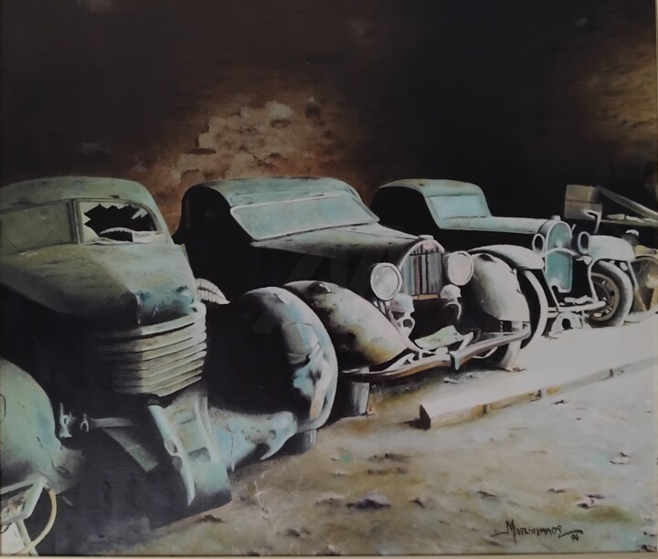 "Old Bugatti" başlıklı Tablo Θεοδωροσ Μαρκοπουλοσ tarafından, Orijinal sanat, Petrol