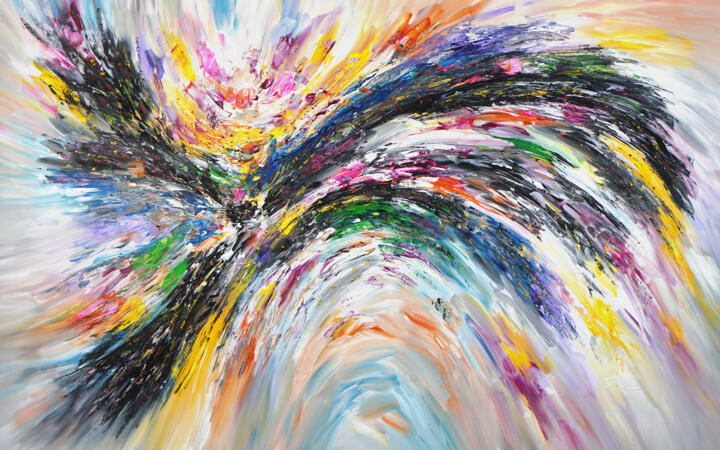 Malarstwo zatytułowany „Energy Wings XXXL 2” autorstwa Peter Nottrott, Oryginalna praca, Akryl