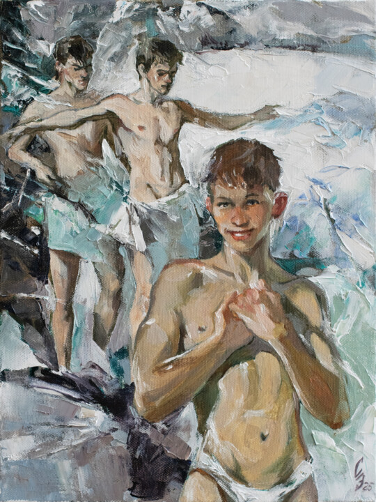 Картина под названием "On the Threshold of…" - Sergey Sovkov, Подлинное произведение искусства, Масло