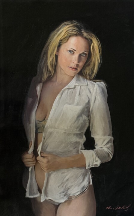 Pintura intitulada "'Sospiri'" por William Oxer, Obras de arte originais, Óleo