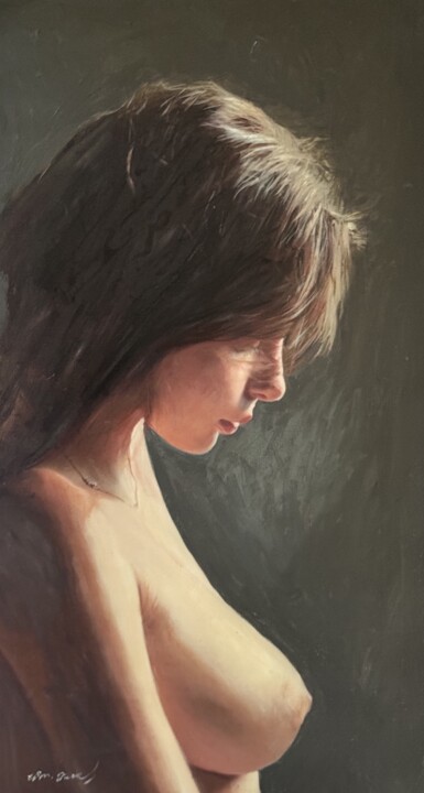 Pintura intitulada "'Silent Reflection'" por William Oxer, Obras de arte originais, Óleo