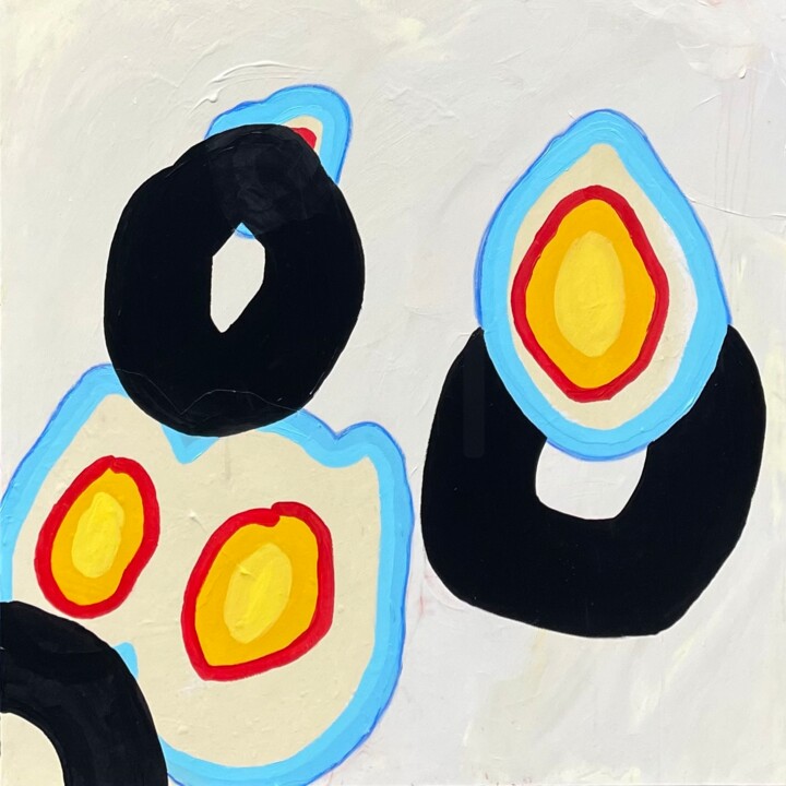 Painting titled "Blues Abusé" by Antoine Alran, Original Artwork, Acrylic Mounted on Wood Stretcher frame