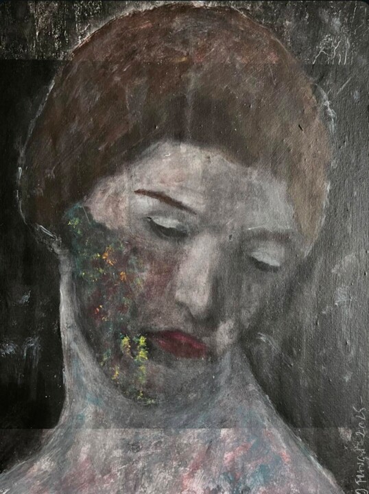 "« Sous le vernis ».…" başlıklı Tablo Ananda Eva tarafından, Orijinal sanat, Akrilik Ahşap panel üzerine monte edilmiş