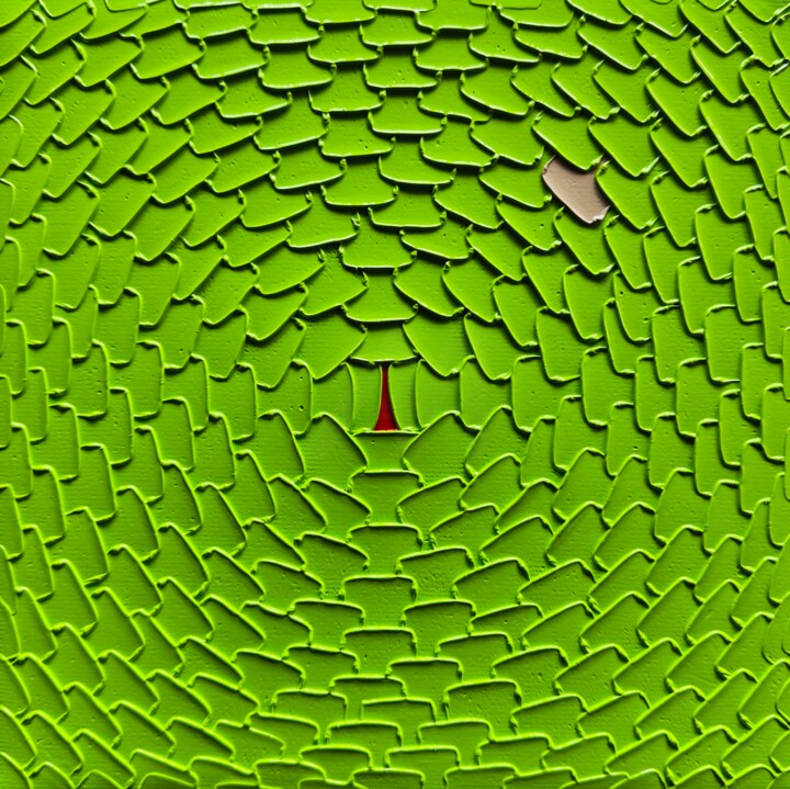 Painting titled "N° - 1089" by Aykaz Arzumanyan, Original Artwork, Oil Mounted on Wood Stretcher frame