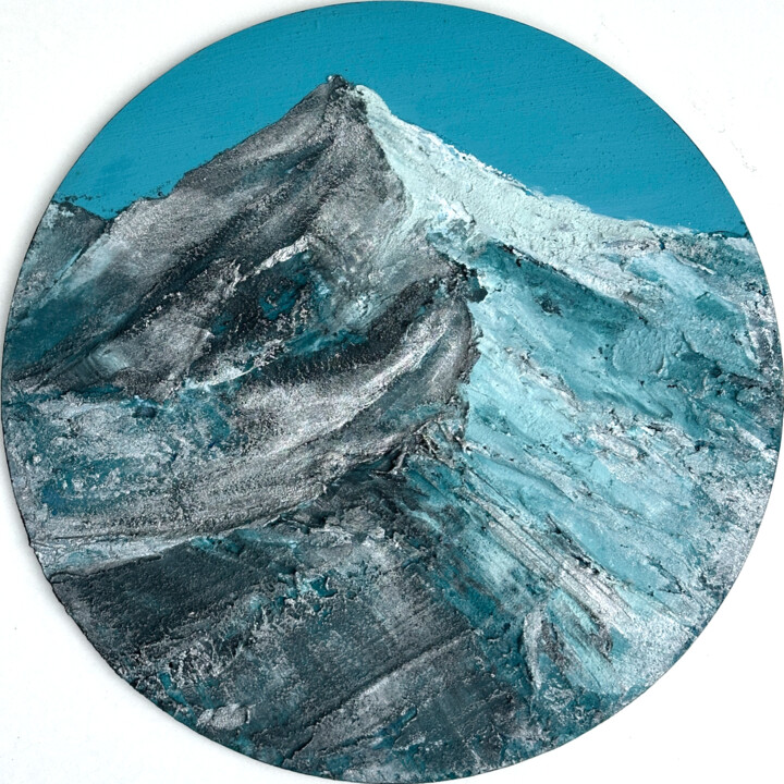 "Silver peaks, textu…" başlıklı Tablo Julia Evpak tarafından, Orijinal sanat, Akrilik