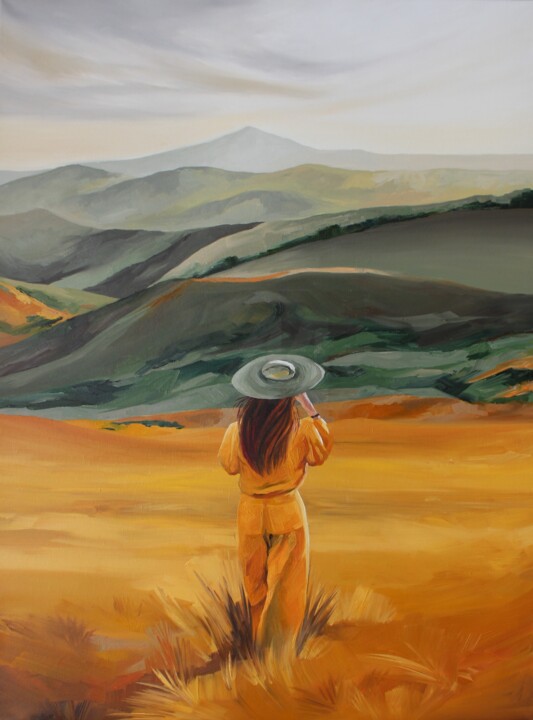 Pittura intitolato "SICILY. AT THE CALL…" da Julia Bobrova, Opera d'arte originale, Olio