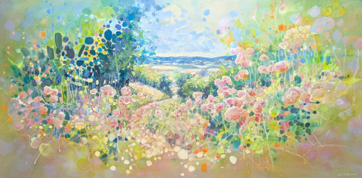 Pintura intitulada "July Dissolving" por Gill Bustamante, Obras de arte originais, Óleo