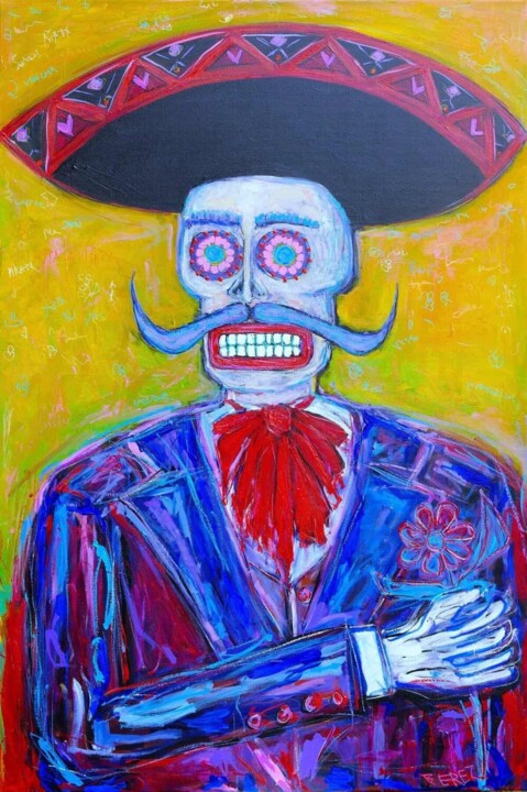 Schilderij getiteld "El Caballero de Tu…" door Serge Bereziak, Origineel Kunstwerk, Acryl