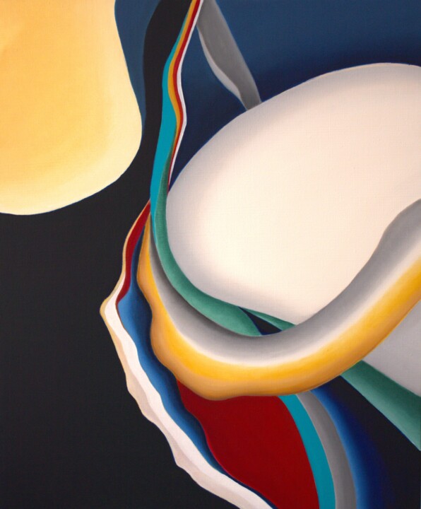 Malarstwo zatytułowany „t'Entendre 2” autorstwa Jchadima, Oryginalna praca, Olej Zamontowany na Drewniana rama noszy