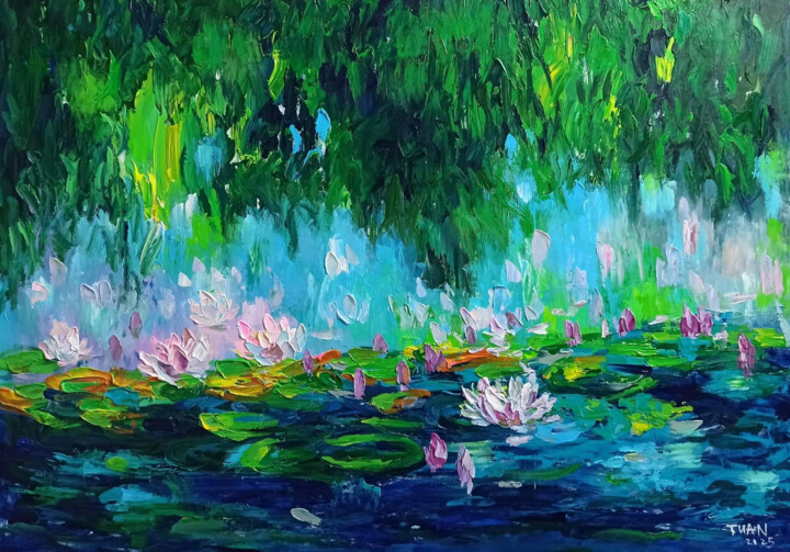 "Green Day 3" başlıklı Tablo Anh  Tuan Le tarafından, Orijinal sanat, Akrilik