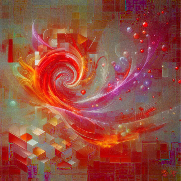 "Spirale Cosmique :…" başlıklı Dijital Sanat Jean-Pol De Loof tarafından, Orijinal sanat, Dijital Resim