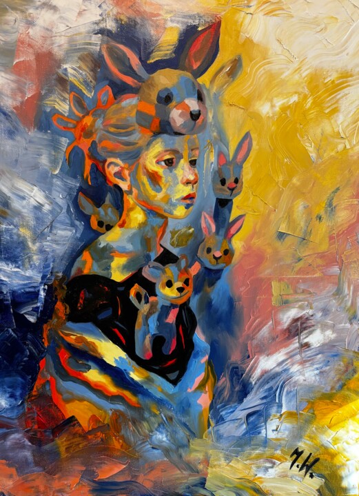 Malerei mit dem Titel "" missing"" von Joanna W, Original-Kunstwerk, Öl