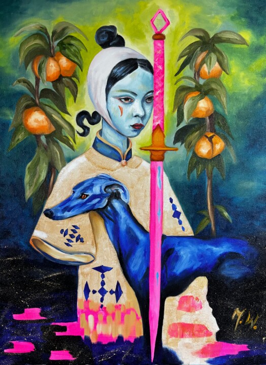 Malerei mit dem Titel ""Renimation"" von Joanna W, Original-Kunstwerk, Öl