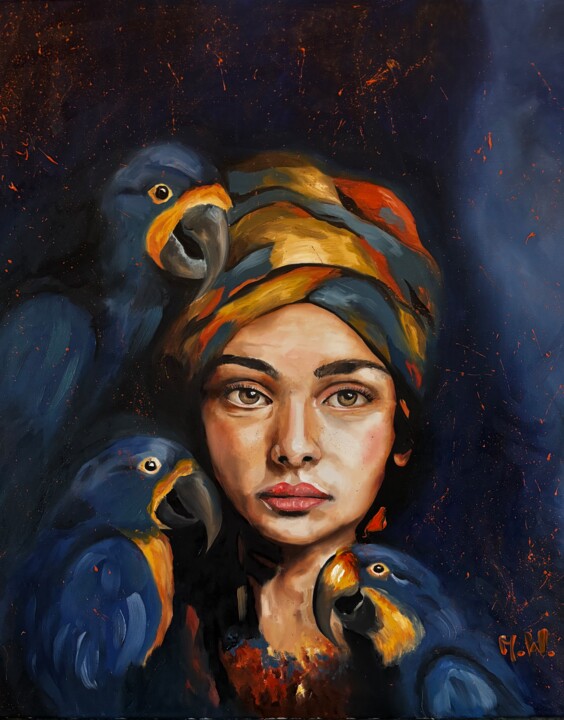 Malerei mit dem Titel ""Underground"" von Joanna W, Original-Kunstwerk, Öl