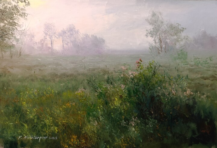 绘画 标题为“Beafor Dawn” 由Faramarz Mokhtarpour, 原创艺术品, 油