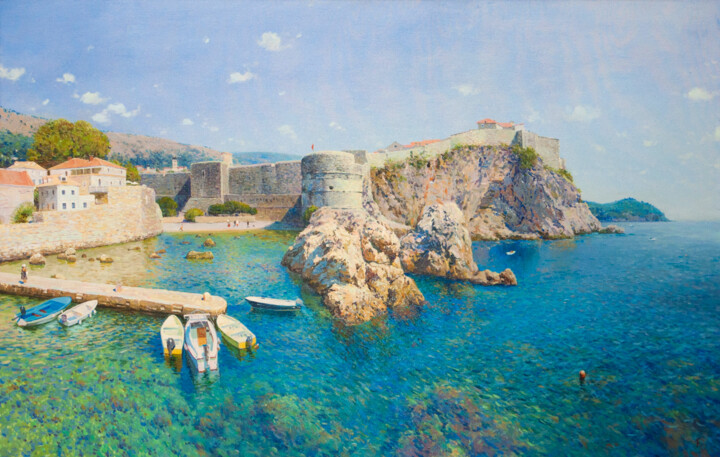 "Dubrovnik. Croatia.…" başlıklı Tablo Sviatoslav Barabash tarafından, Orijinal sanat, Petrol Ahşap Sedye çerçevesi üzerine m…