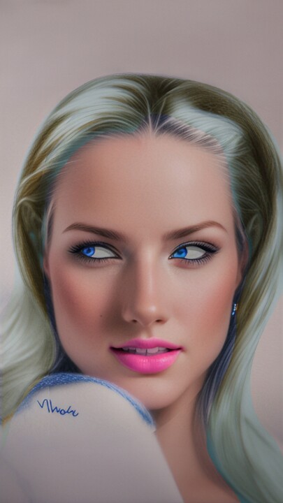 "Angelina Jolie, wow…" başlıklı Dijital Sanat Abu Green tarafından, Orijinal sanat, AI tarafından oluşturulan görüntü