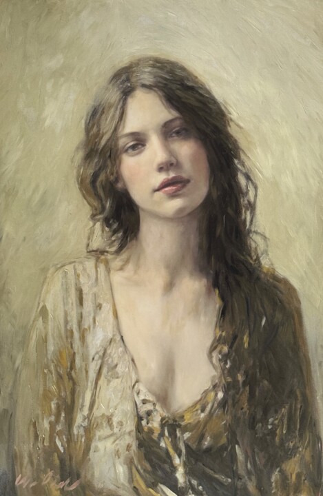 Pintura intitulada "'Age Of Innocence'" por William Oxer, Obras de arte originais, Óleo