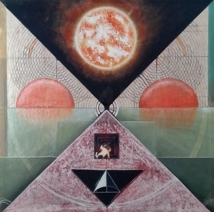 Картина под названием "Agni Hotra" - Stefani Ruprecht, Подлинное произведение искусства, Акрил