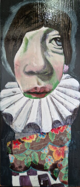 Ζωγραφική με τίτλο "Jack-in-the-box" από Romy Van Rijckevorsel, Αυθεντικά έργα τέχνης, Ακρυλικό