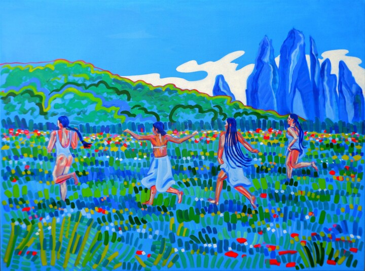 绘画 标题为“The Memory Remains” 由Van Lanigh, 原创艺术品, 油 安装在木质担架架上