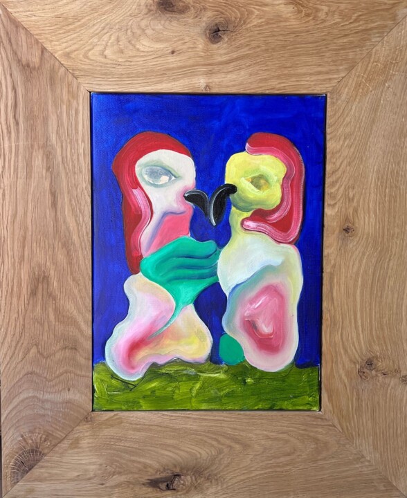 Peinture intitulée "Les bécasses" par Sol Cattino, Œuvre d'art originale, Huile Monté sur Châssis en bois