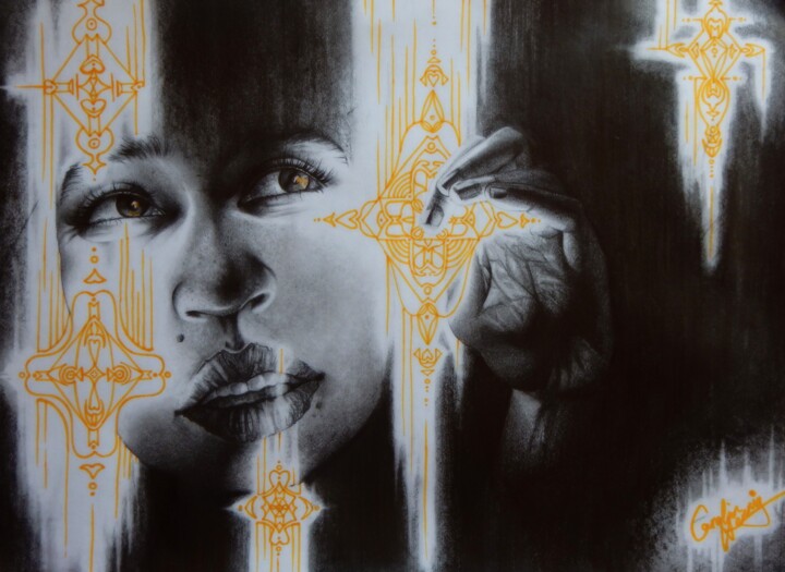 Drawing titled "discovered" by Carolin Hennig, Original Artwork, Pencil