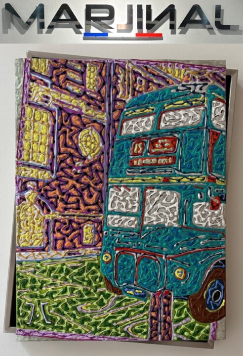 Peinture intitulée "CHILL DECKER / SCUL…" par Marjinal Peintre Décalé Français, Œuvre d'art originale, Acrylique Monté sur M…