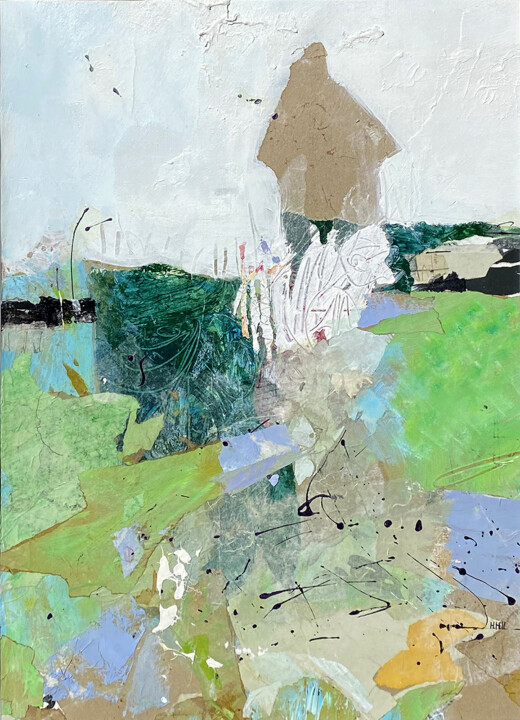 Kolaże zatytułowany „Hitchcock House” autorstwa Helen Hill, Oryginalna praca, Kolaże