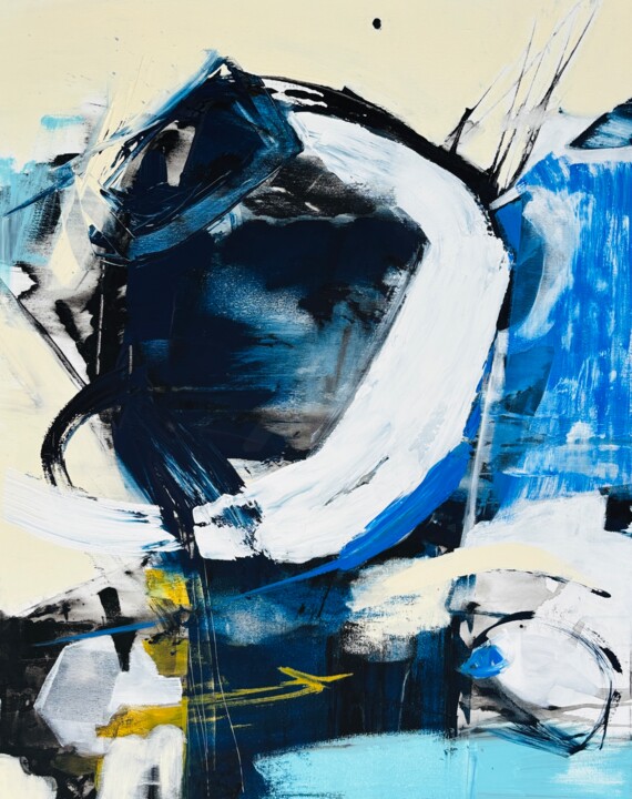 Painting titled "Blueprint of the wi…" by Evgeniya Zolotareva, Original Artwork, Acrylic