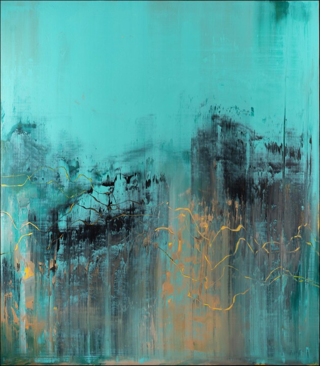 Pintura intitulada "Jaws of Time" por Nemanja Nikolic, Obras de arte originais, Acrílico