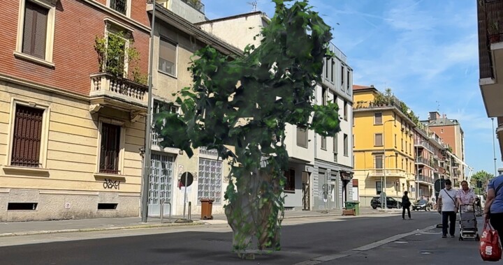 Arte digital titulada "Urban Magnolia" por Nicola Bertoglio, Obra de arte original, Modelado 3D