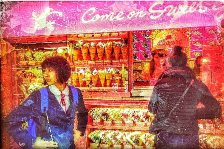 Photographie intitulée "japan : la fille" par Benboye56, Œuvre d'art originale, Photographie manipulée