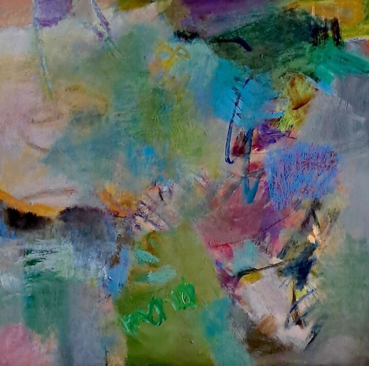 绘画 标题为“Growing green around” 由Kae-He Zöllner, 原创艺术品, 丙烯