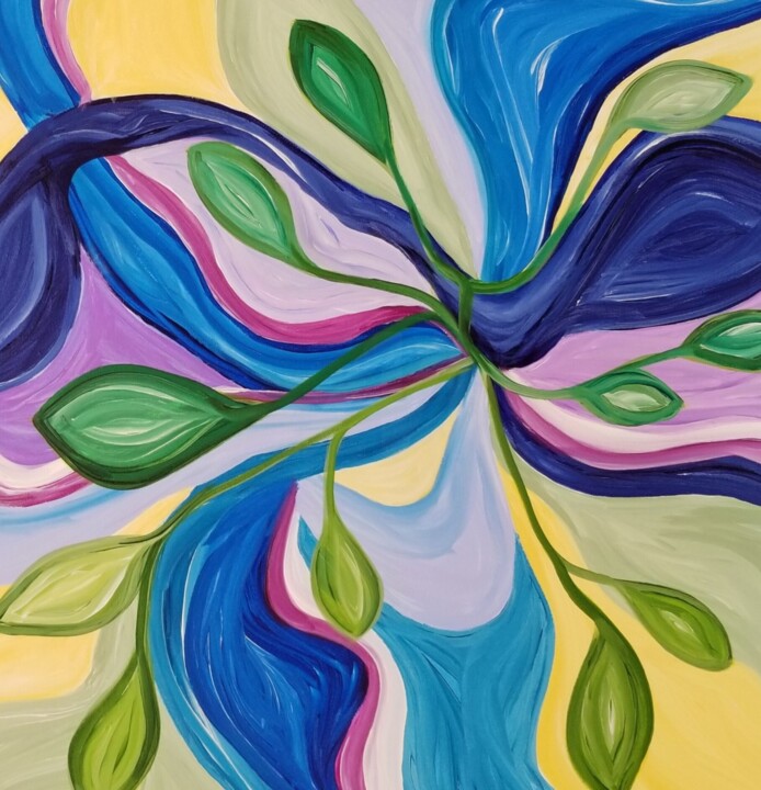 Peinture intitulée "Emergence of flow -…" par Johanne Monique Dufour (Monique J Dufour), Œuvre d'art originale, Acrylique Mo…