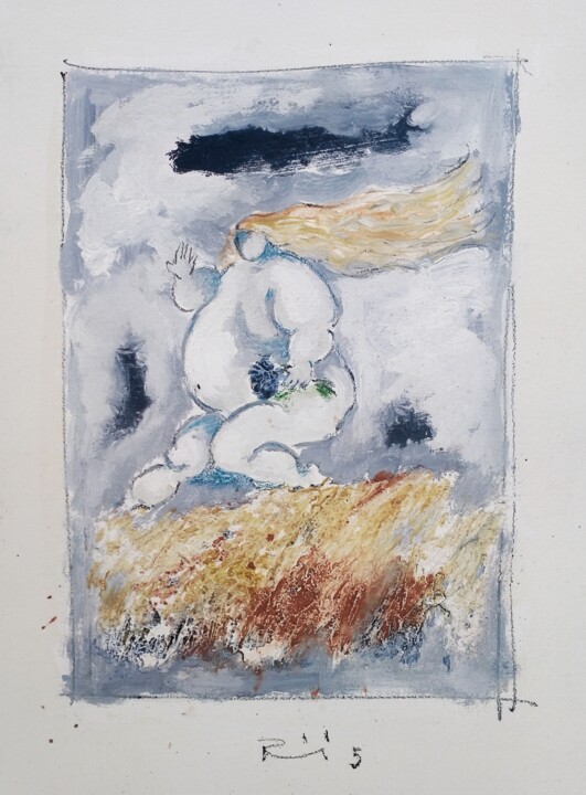 Peinture intitulée "Gioki su kampy" par Paolo Righi, Œuvre d'art originale, Aquarelle