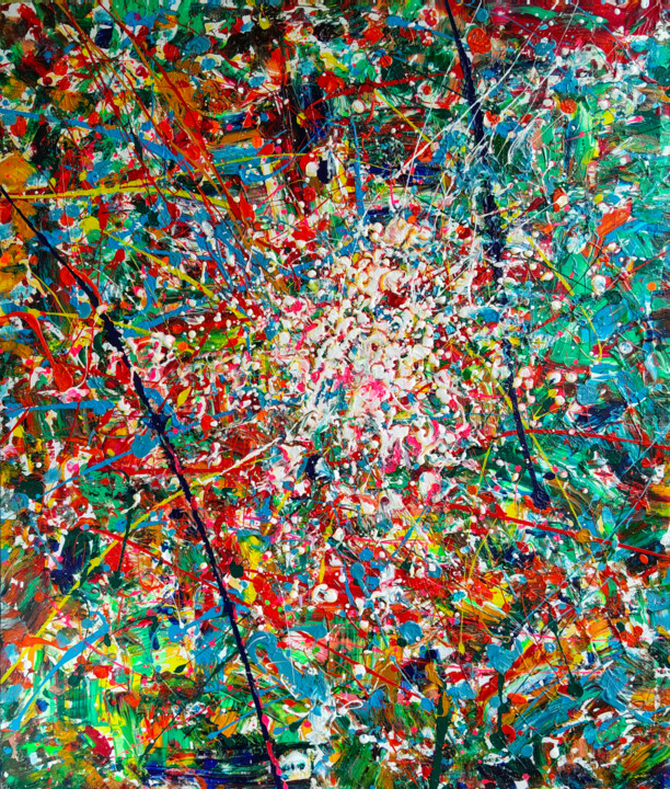 Painting titled "ALLOWING" by Antara Terrael, Original Artwork, Acrylic Mounted on Wood Stretcher frame