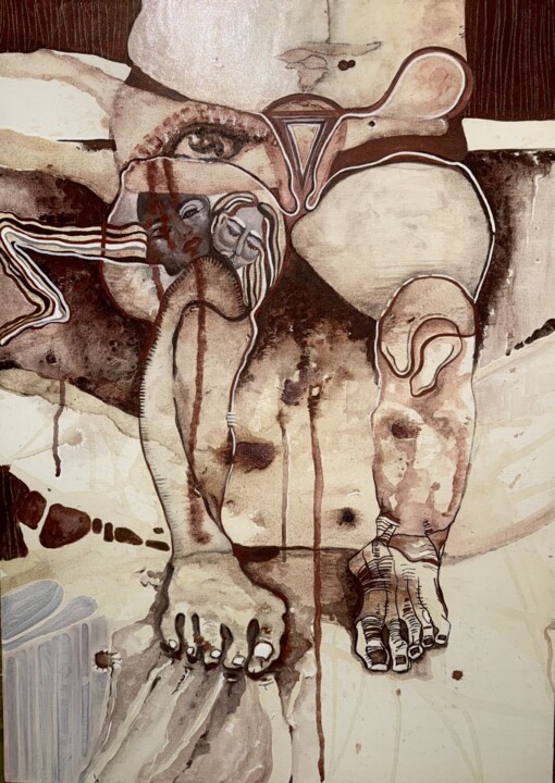 Malarstwo zatytułowany „Untitled 11” autorstwa Hosna Eliasi, Oryginalna praca, Akryl