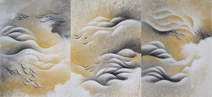 Pintura intitulada "Traces of the day" por Francesca Borgo, Obras de arte originais, Acrílico Montado em Outro painel rígido