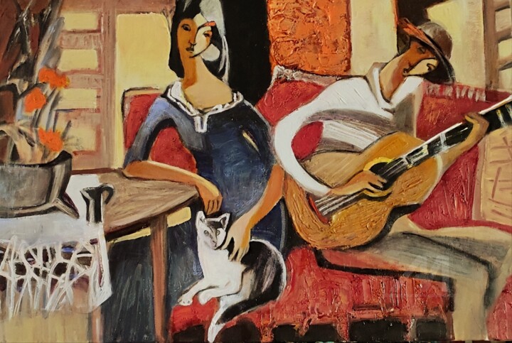 "A cup of coffee, a…" başlıklı Tablo Galya Didur tarafından, Orijinal sanat, Akrilik