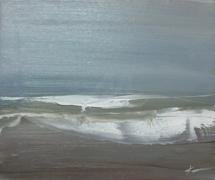 Peinture intitulée "Low Tide" par Anastasiia Krykun, Œuvre d'art originale, Huile Monté sur Châssis en bois